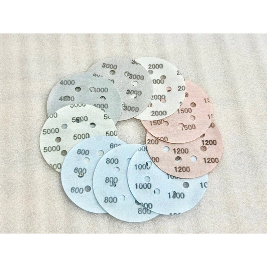 沐作精選好物-5寸8孔自黏式水砂紙